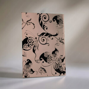 Фото зеркало с рисунком модель Баттерфляй цвет бронза