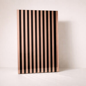 Фото зеркало узорчатое модель Зебра бронза