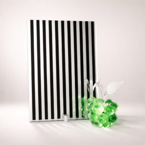 Фото зеркало узорчатое Зебра серебро