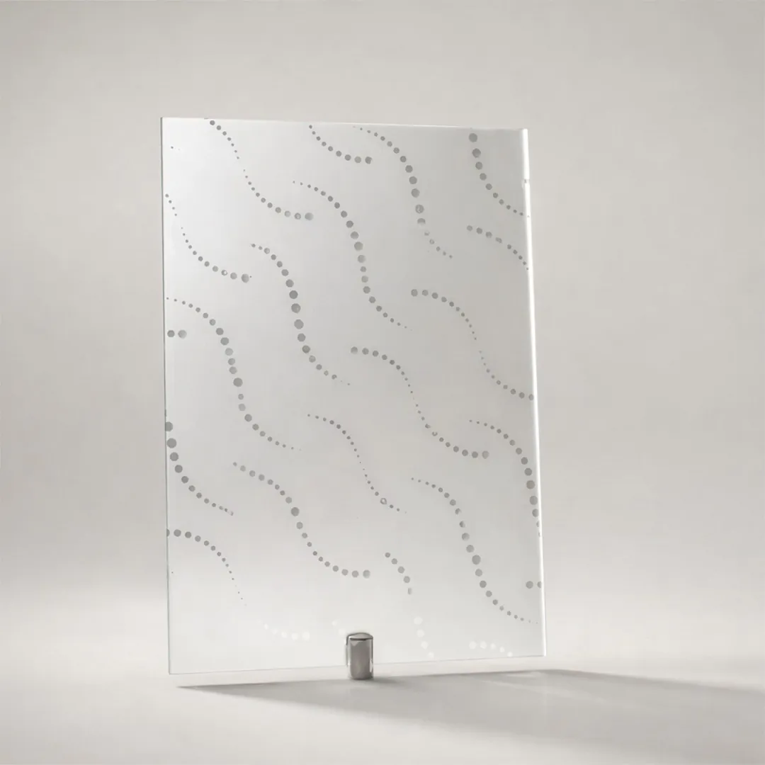 Фото стекло матовое с рисунком модель Тайд бесцветное