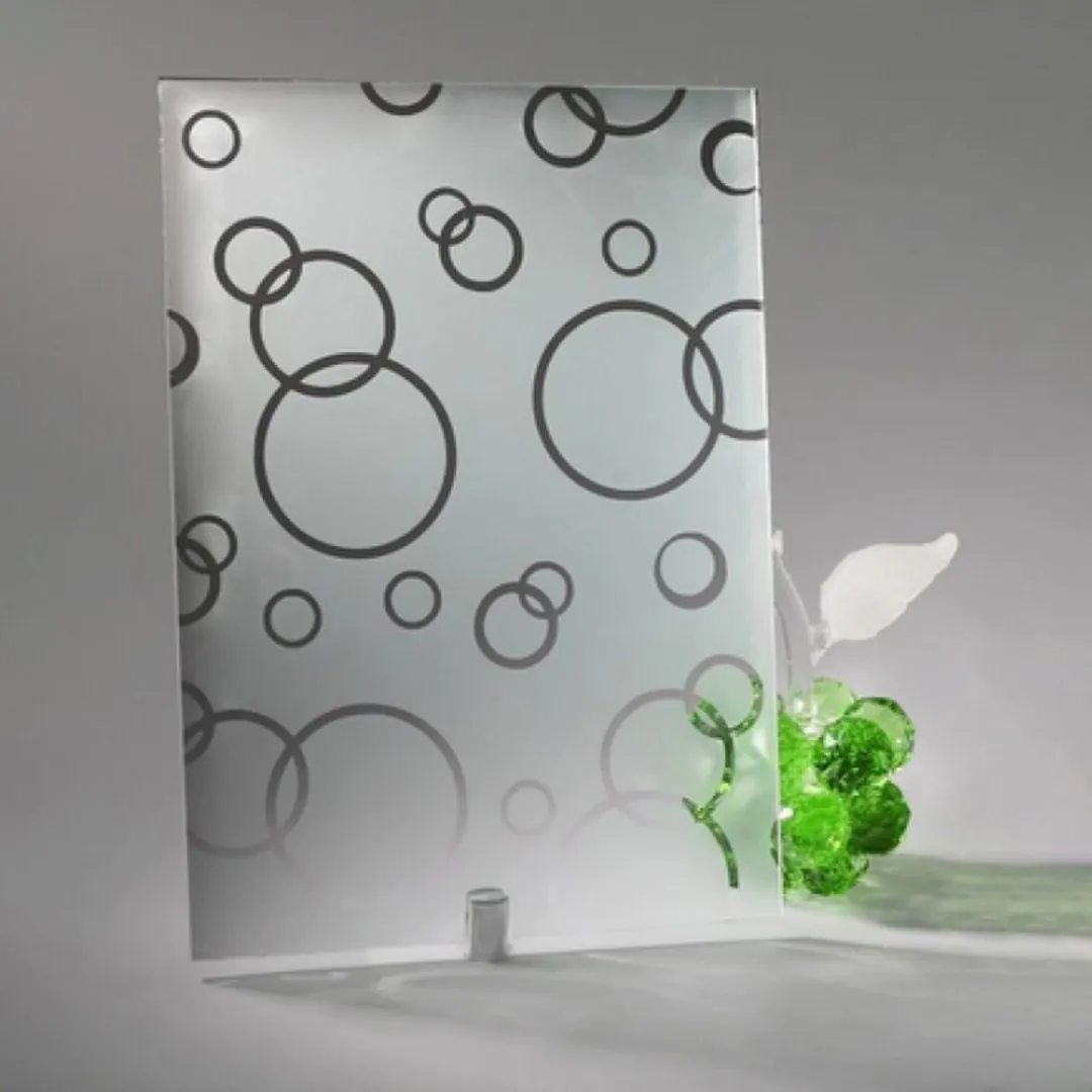 Фото стекло узорчатое модель Баблс бесцветное