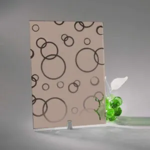 Фото стекло узорчатое модель Баблс цвет бронза