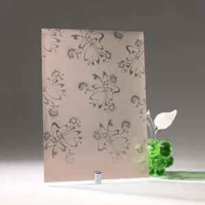 Фото стекло с рисунком модель Букет бронза