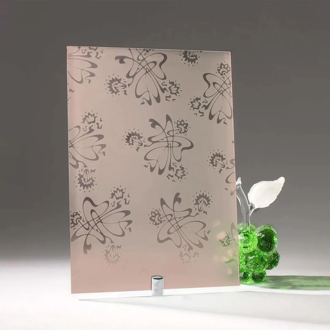 Фото стекло с рисунком модель Букет бронза