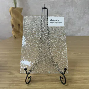 Фото стекло рифлёное модель Диаманд цвет бесцветное