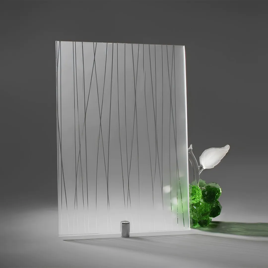 Фото стекло с рисунком матовое модель Диоль бесцветное