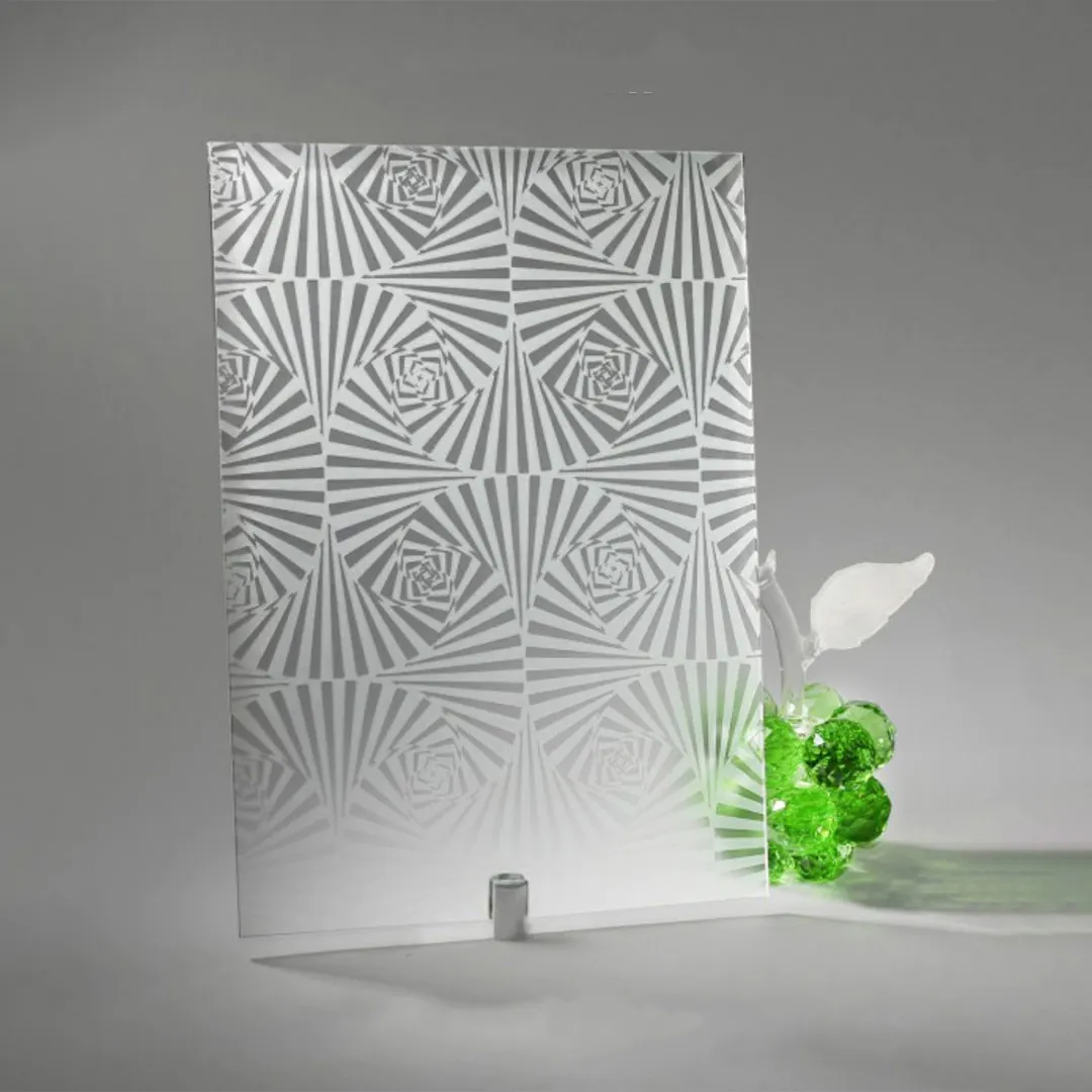 Фото стекло узорчатое матовое модель Иллюзия цвет бесцветное