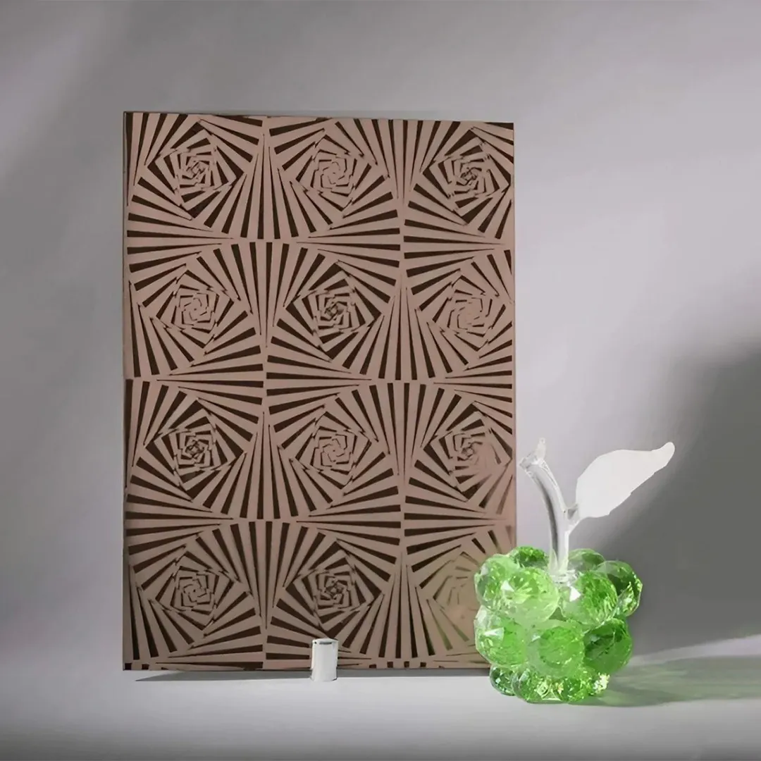 Фото стекло узорчатое матовое модель Иллюзия цвет бронза