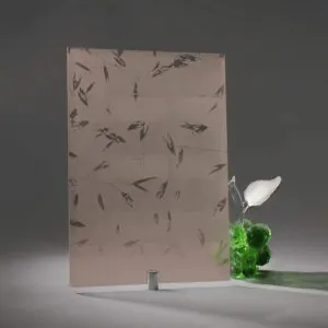 Фото стекло декоративное Плавни бронзовое